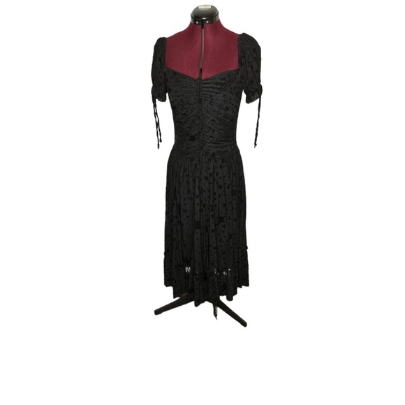 BlackMilk Clothing BURNED VELVET STARS TEA PARTY DRESS - LIMITED - Picture 2 of 3